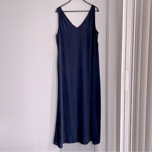 J CREW Elegant Navy Sleeveless V-neck Maxi Dress